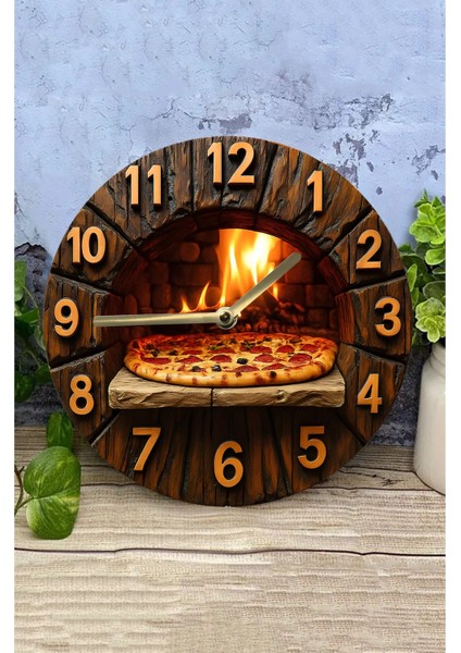 Sessiz Yuvarlak Ahşap Duvar Saati, Kuvars Hareketli 3D Görünümlü 2d Saat Mutfak Serisi SDW147 modelleri