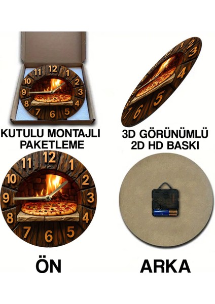 Sessiz Yuvarlak Ahşap Duvar Saati, Kuvars Hareketli 3D Görünümlü 2d Saat Mutfak Serisi SDW147 fırsatları