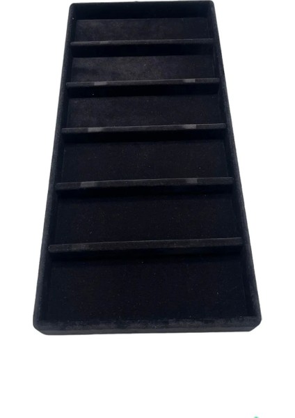 Yerli Üretim Lefkoşa Model Süet Kumaş Siyah Renk 38 cm / 19 cm Gözlük Sergileme Çekmece Içi Stand fiyatları