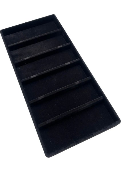 Yerli Üretim Lefkoşa Model Süet Kumaş Siyah Renk 38 cm / 19 cm Gözlük Sergileme Çekmece Içi Stand modelleri