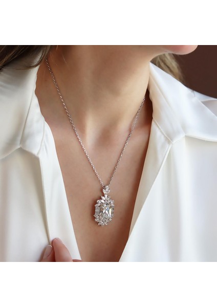 Okyanusun Kalbi Baget Sky Diamond Gümüş Kolye fiyatları