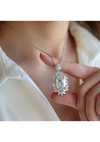 Okyanusun Kalbi Baget Sky Diamond Gümüş Kolye fırsatları