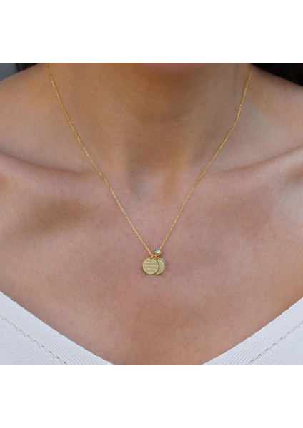 Nazar ve Bereket Dualı Gold Gümüş Kolye modelleri