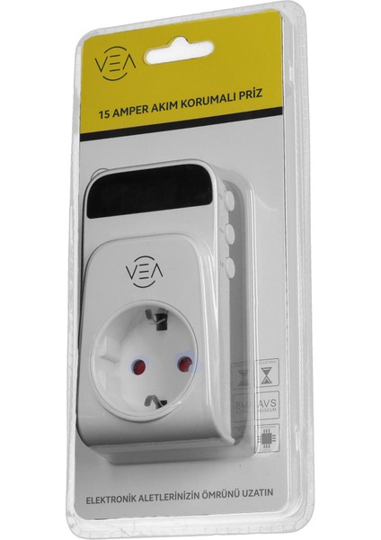 VE-25530 15A 3520W Tekli Dijital Göstergeli Akım Korumalı Priz Aşırı Yüksek Gerilim modelleri