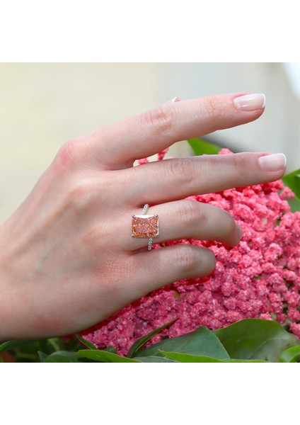 Emerald Icecut Taşlı Gümüş Yüzük