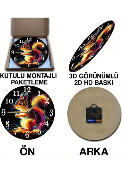 Sessiz Yuvarlak Ahşap Duvar Saati, Kuvars Hareketli 3D Görünümlü 2d Saat SDW098
