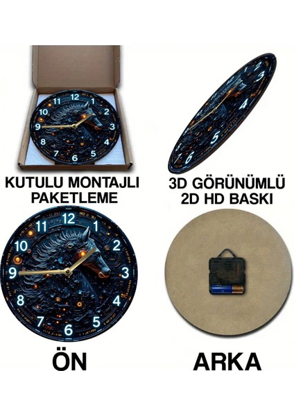 Sessiz Yuvarlak Ahşap Duvar Saati, Kuvars Hareketli 3D Görünümlü 2d Saat SDW110