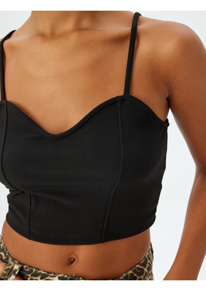 Yeni Sezon Crop Atlet Korse Görünümlü Askılı Slim Fit indirimleri