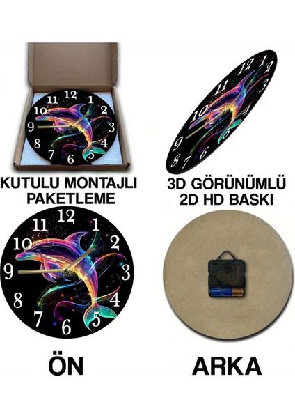 Sessiz Yuvarlak Ahşap Duvar Saati, Kuvars Hareketli 3D Görünümlü 2d Saat SDW100