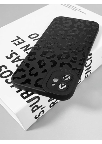 Iphone 11 Uyumlu Kılıf Mat Siyah Leopar Desenli Darbelere Dayanıklı Yumuşak Kamera Korumalı Kapak indirimleri