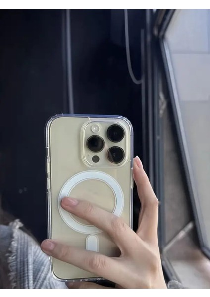 Iphone 16 Pro Kılıf Magsafe Şeffaf Kılıf Kamera Çıkıntılı Darbeye Dayanıklı Kapak