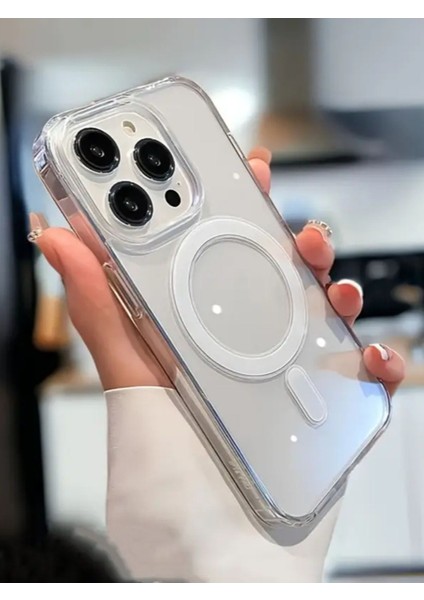 Iphone 16 Pro Kılıf Magsafe Şeffaf Kılıf Kamera Çıkıntılı Darbeye Dayanıklı Kapak indirimleri