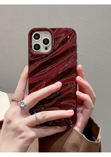 Iphone 12 Pro Max Uyumlu Kılıf Lüks Parlak Elektroliz Darbelere Karşı Dayanıklı Yumuşak Kapak Bordo indirimleri