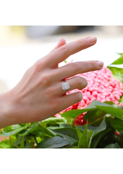 Baget Icecut Taşlı Gümüş Yüzük