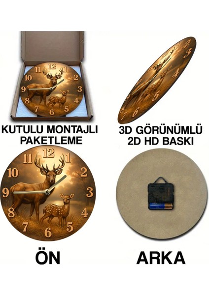 Sessiz Yuvarlak Ahşap Duvar Saati, Kuvars Hareketli 3D Görünümlü 2d Saat Sdw Serisi Sdw 184