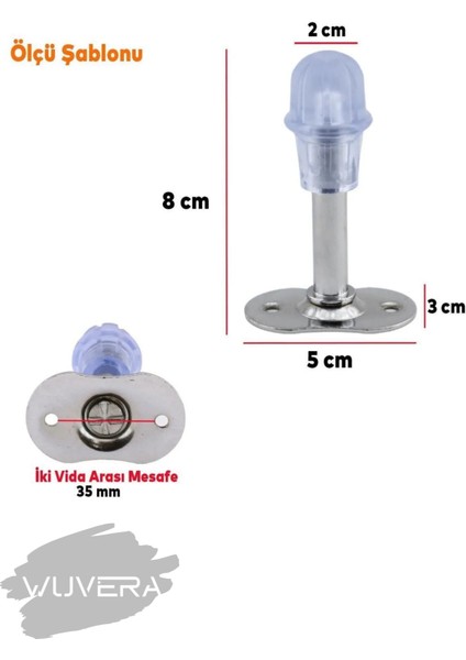 Kapı Kolu Stoperi Krom 8 cm Metal Kapı Tamponu Durdurucu Tutucu Tutacağı Kapı Stopu Silikonlu fırsatları