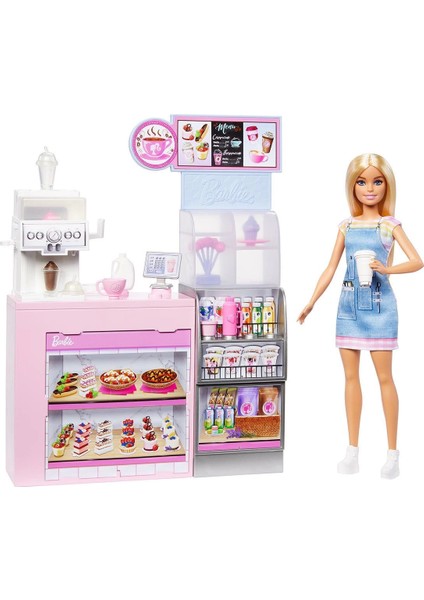 HXN94 Barbie Kahve Dükkanı Oyun Seti