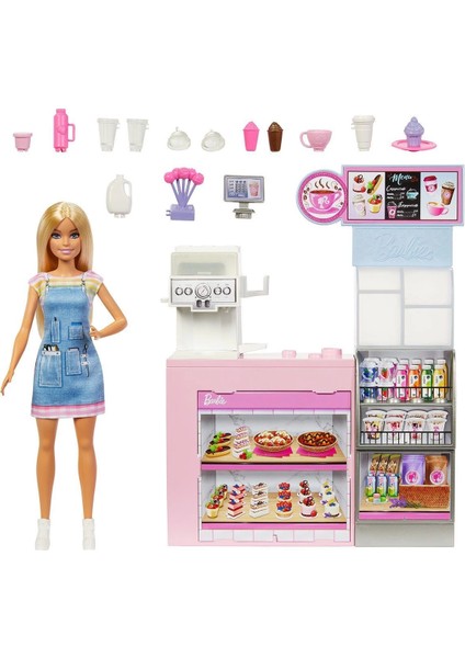 HXN94 Barbie Kahve Dükkanı Oyun Seti