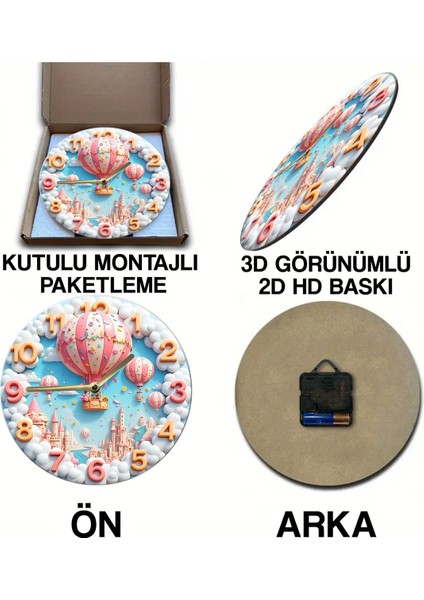 Sessiz Yuvarlak Ahşap Duvar Saati, Kuvars Hareketli 3D Görünümlü 2d Saat SDW101