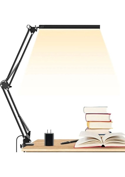 Katlanabilir LED Işık Masa Tutucu Mengeneli Metal 3 Renk Okuma Işığı Çalışma Masası Usbli fırsatları