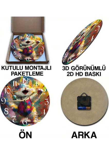 Sessiz Yuvarlak Ahşap Duvar Saati, Kuvars Hareketli 3D Görünümlü 2d Saat SDW116