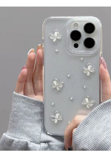 Apple iPhone 13 Pro Max Uyumlu Kılıf Çiçek Kelebek Darbeye Karşı Dayanıklı Yumuşak Silikon Kapak fırsatları