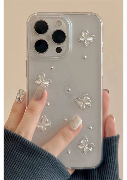 Apple iPhone 13 Pro Max Uyumlu Kılıf Çiçek Kelebek Darbeye Karşı Dayanıklı Yumuşak Silikon Kapak indirimleri
