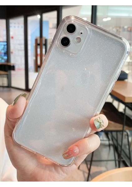 Iphone 11 Uyumlu Şeffaf Kılıf Simli 2.0mm Darbeye Dayanıklı Silikon Yumuşak Kapak fırsatları