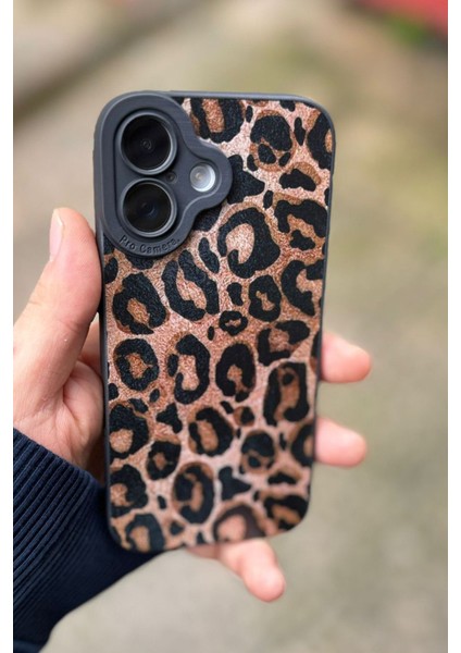 Iphone 16 Uyumlu Kılıf Mat Sarı Leopar Desenli Darbelere Dayanıklı Yumuşak Kamera Korumalı Kapak fiyatları