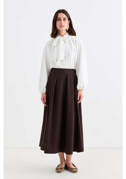 Poli Pilikaşe Etek Kahve