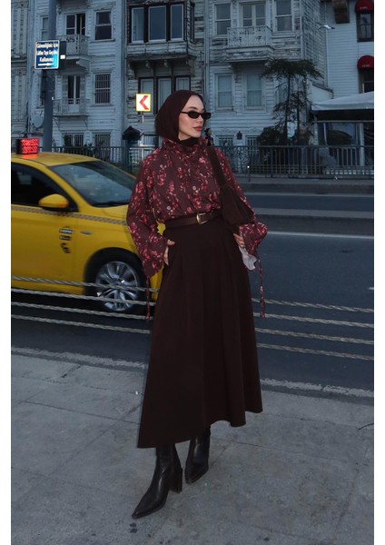 Poli Pilikaşe Etek Kahve fırsatları