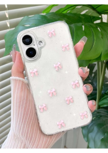 Apple iPhone 16 Uyumlu Kılıf Pembe Fiyonk Darbeye Karşı Dayanıklı Yumuşak Silikon Kapak fırsatları