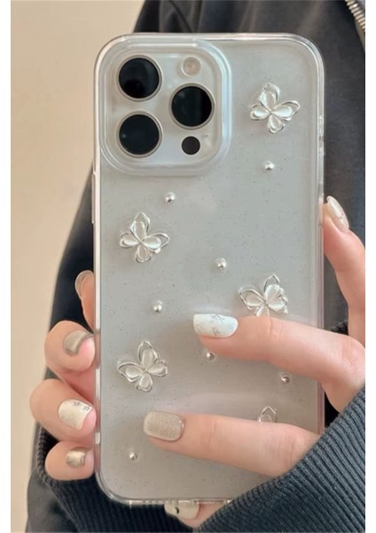 Apple iPhone 15 Pro Uyumlu Kılıf Çiçek Kelebek Darbeye Karşı Dayanıklı Yumuşak Silikon Kapak indirimleri