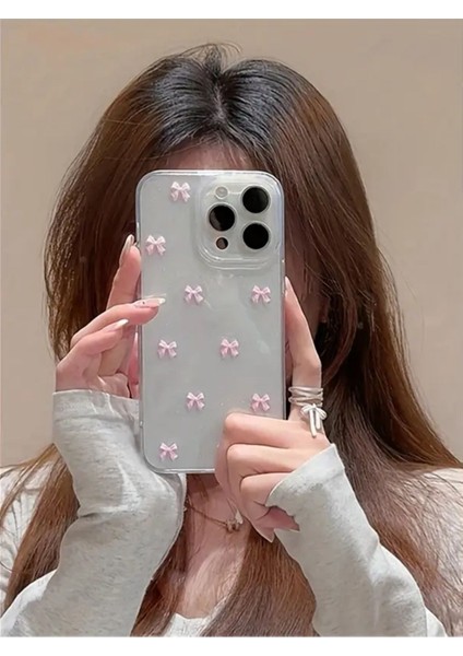 Apple iPhone 15 Pro Uyumlu Kılıf Pembe Fiyonk Darbeye Karşı Dayanıklı Yumuşak Silikon Kapak fiyatları