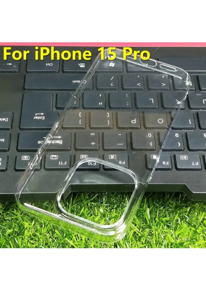 Iphone 15 Pro Kılıf Sert Şeffaf Sararmaz Ince Kılıf Premium Ultra Net Kamera Çıkıntılı Kapak