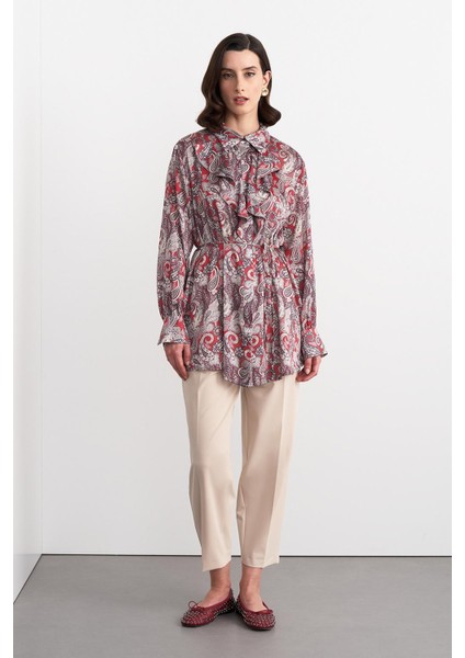 Polly Desenli Gömlek Kırmızı fiyatları