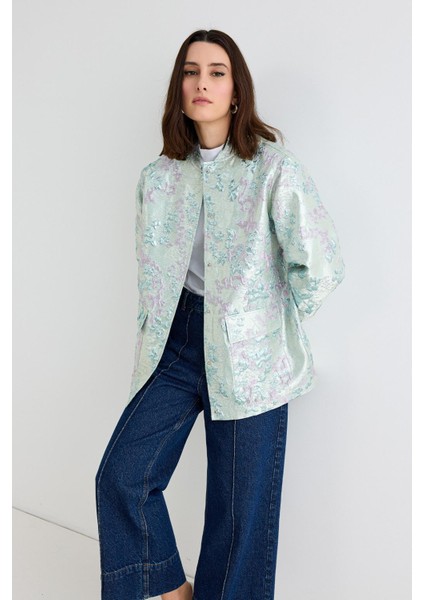 Novi Tafta Bomber Ceket Gümüş modelleri