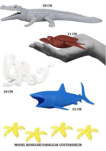 720 Toy Play 6 Parça Deniz Canlıları Figür Seti 10-20 cm - 1 Adet Stokta Olan Gönderilir