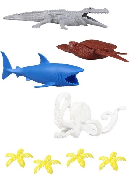 720 Toy Play 6 Parça Deniz Canlıları Figür Seti 10-20 cm - 1 Adet Stokta Olan Gönderilir