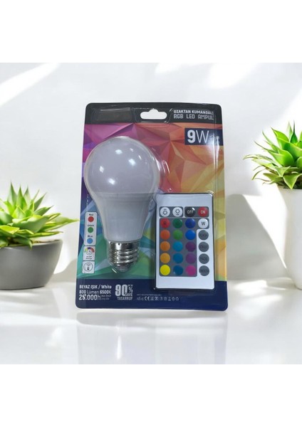 Ampul Rgb Uzaktan Kumandalı 16 Renk 9 Watt 800 Lümel modelleri