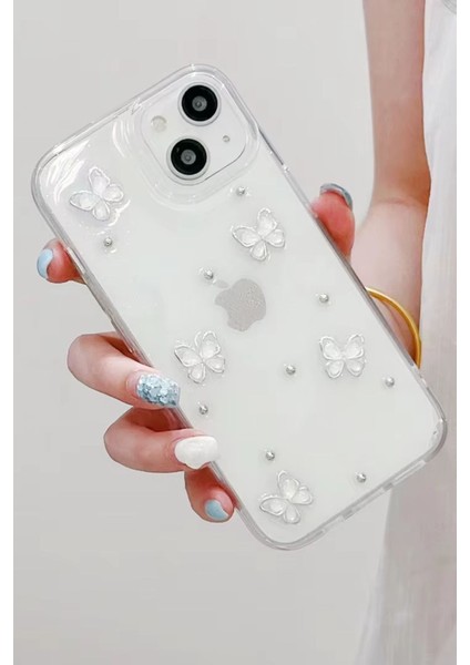 Apple iPhone 15 Uyumlu Kılıf Çiçek Kelebek Darbeye Karşı Dayanıklı Yumuşak Silikon Kapak fiyatları