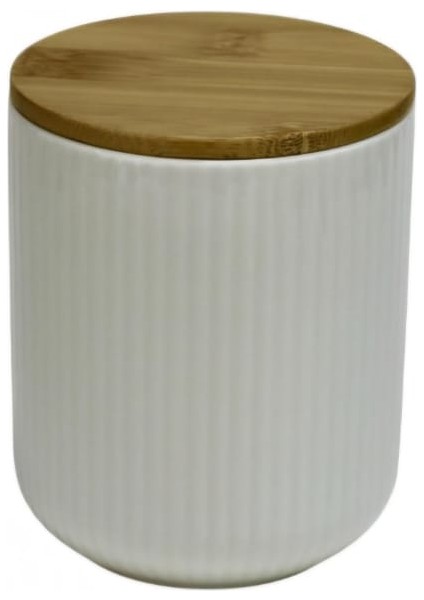 Bambu Kapaklı Porselen Kavanoz YM001S