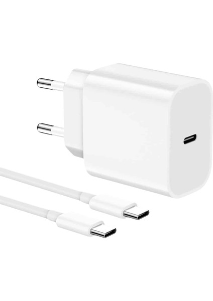 15/pro/pro Max 25W Ios Uyumlu Hızlı Şarj Aleti Adaptörlü Beyaz
