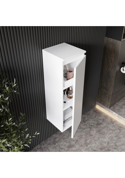 Deniz 80 cm Lavabolu, Aynalı Banyo Dolabı, Lavabo Dahil, Boy Dolabı Dahil, Beyaz indirimleri