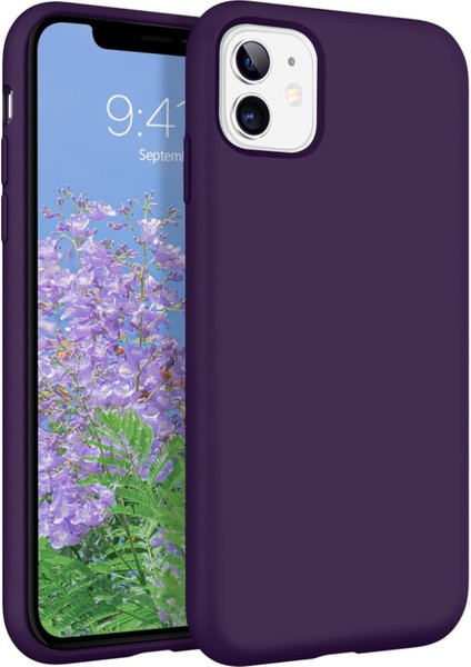 Apple Iphone 11 Kılıf Altı Kapalı Lansman Kılıf Kapak Derin Mor