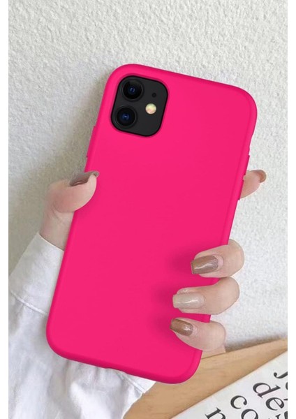 Apple Iphone 11 Uyumlu Altı Kapalı Lansman Kılıf Kapak Fuşya Pembe
