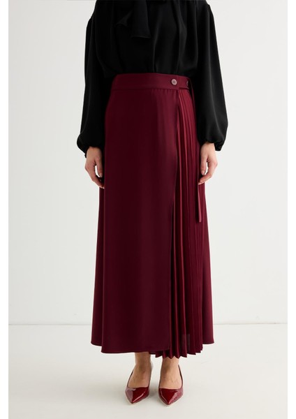 Rita Piliseli Anvelop Etek Bordo modelleri