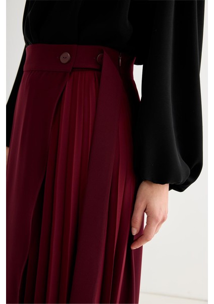 Rita Piliseli Anvelop Etek Bordo indirimleri