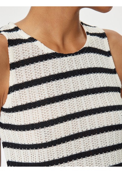 Yeni Sezon Kolsuz Atlet Slim Fit Dokulu Bisiklet Yaka