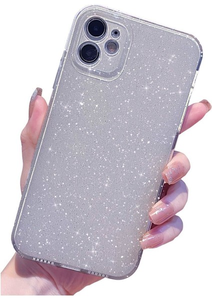iPhone 11 Uyumlu Kılıf Simli Ince Darbeye Dayanıklı Silikon Parlak Kılıf Yumuşak Kapak Silver modelleri